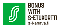 S-Group logo: Bonus with S-Etukortti card